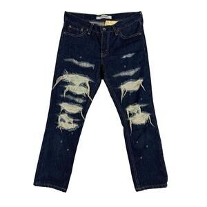 Junya Watanabe Comme Des Garcons Dark Wash Distressed Jeans Size XS | 27 x 23